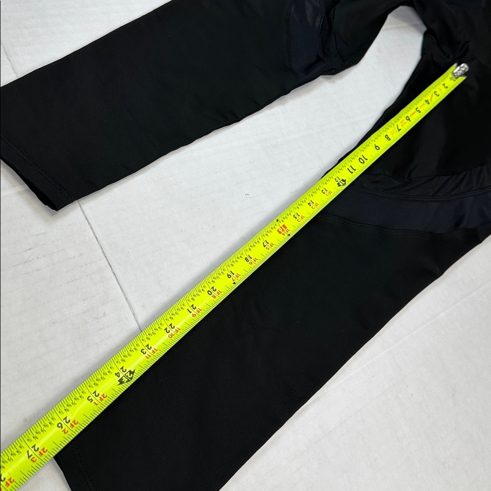 Mika Yoga Leggings Black‎ Womens Medium Sheer Strip Dance Activewear - Picture 13 of 13